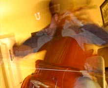 David playing the cello